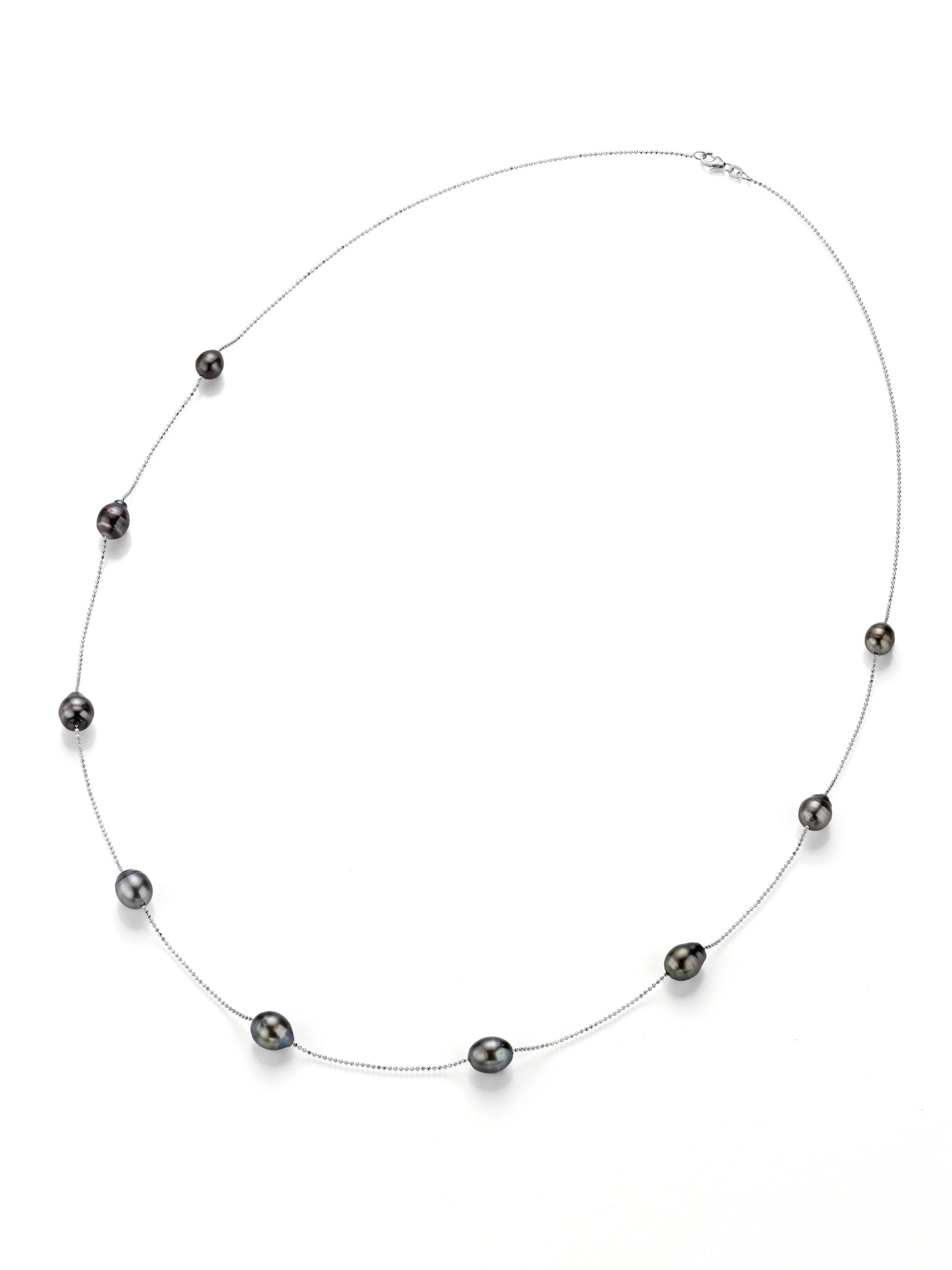Collier mit mehreren Perlen -Tahtit barock schwarz