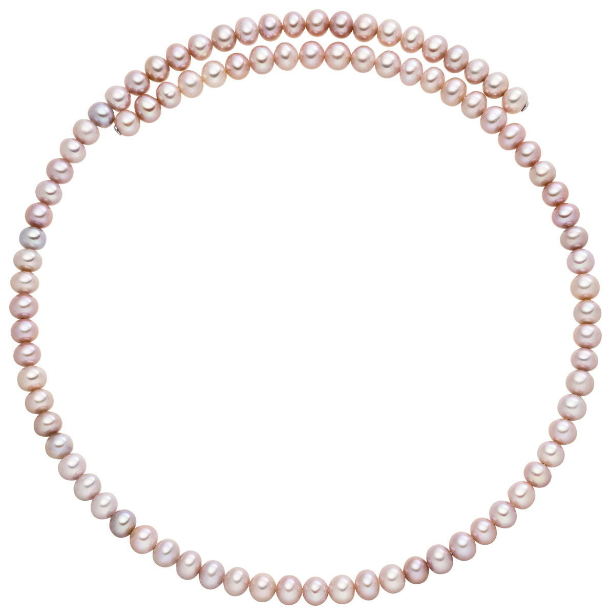 Perlen-Halsreif Süßwasser natur (rose)