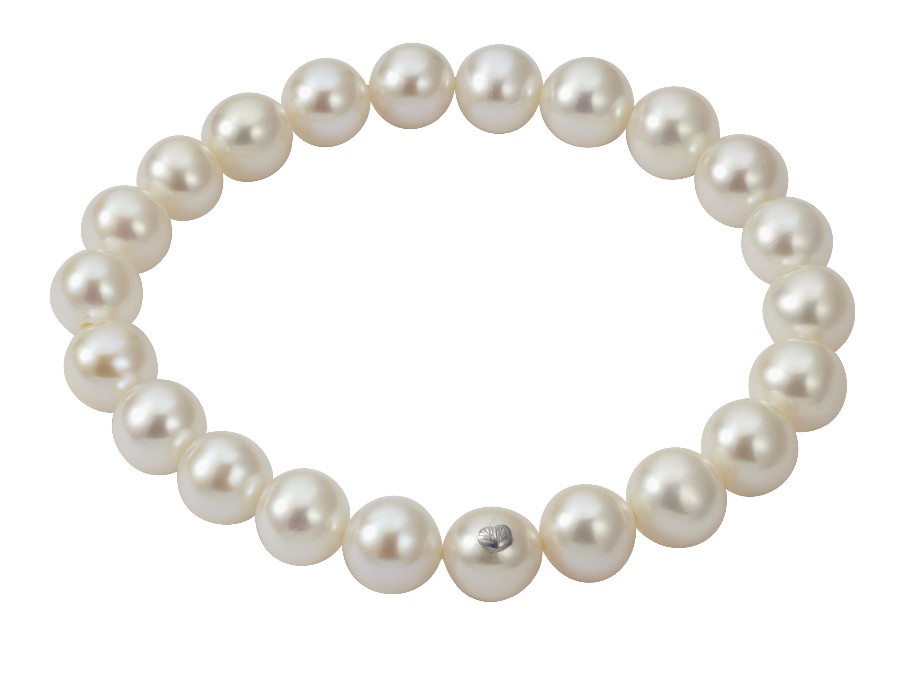 Elastisches Süßwasserperlenarmband 9-10 mm