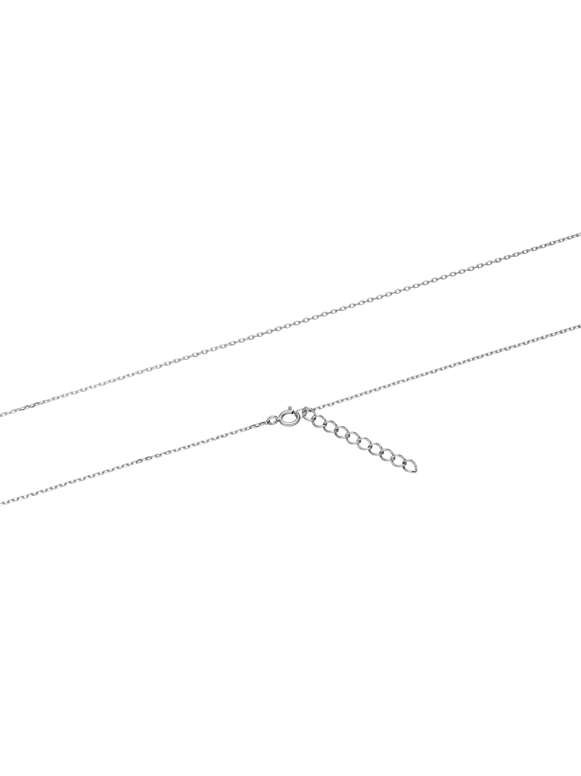 Perlencollier mit Zirkoniablume - Süßwasser Button weiß