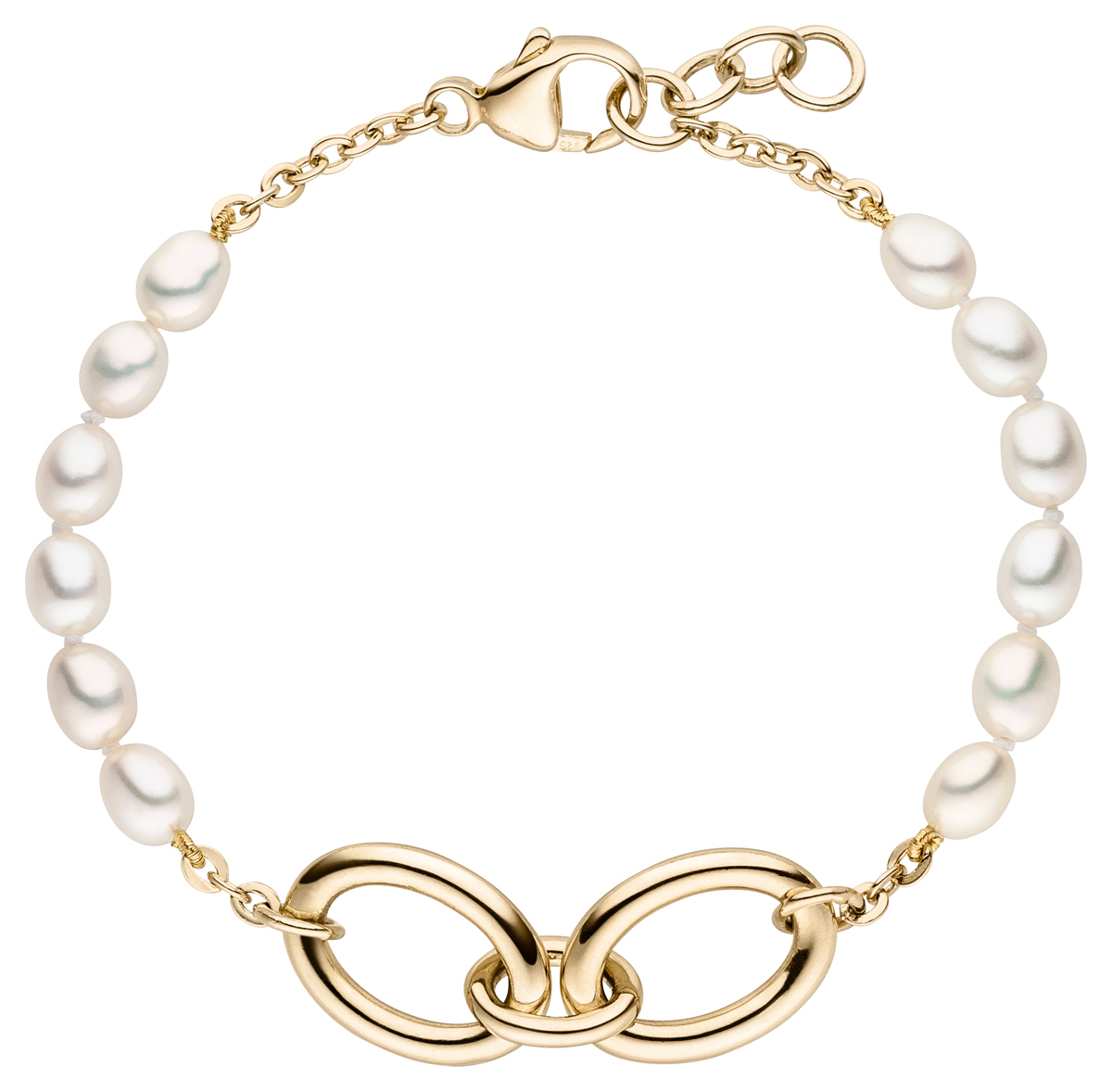 Armband mit Perlen und groben Kette