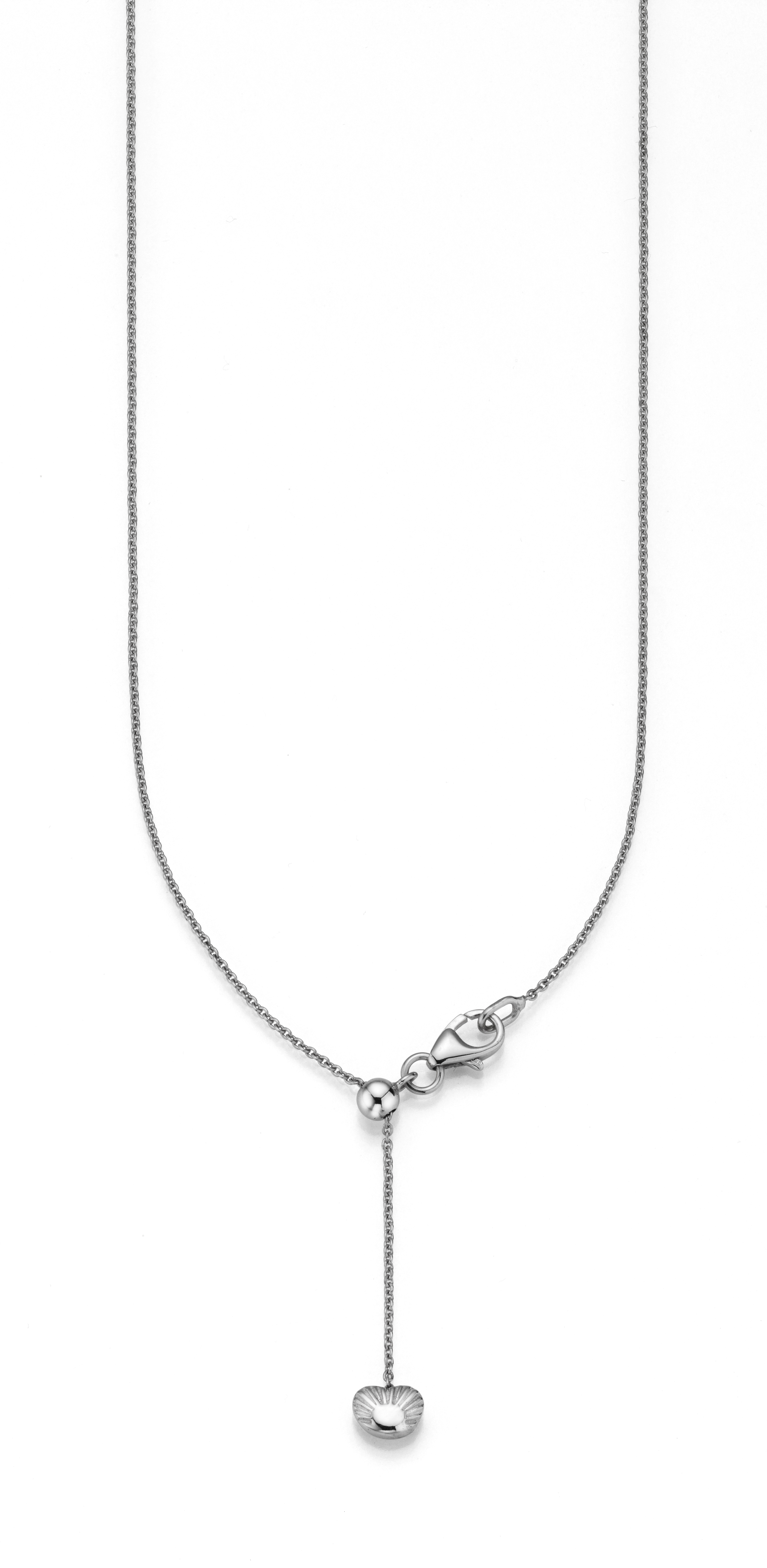 Kette mit Perlen - Clipanhänger Silber - Tahiti Tropfen 10-11 mm