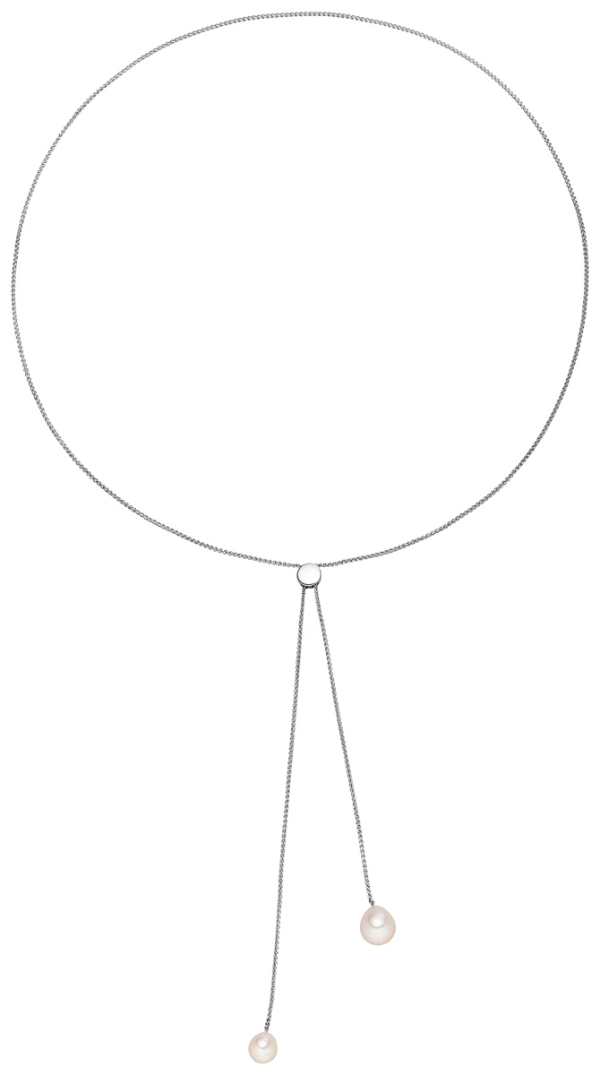 Y-Collier Süßwasser mit 2 Perlen Länge 75cm