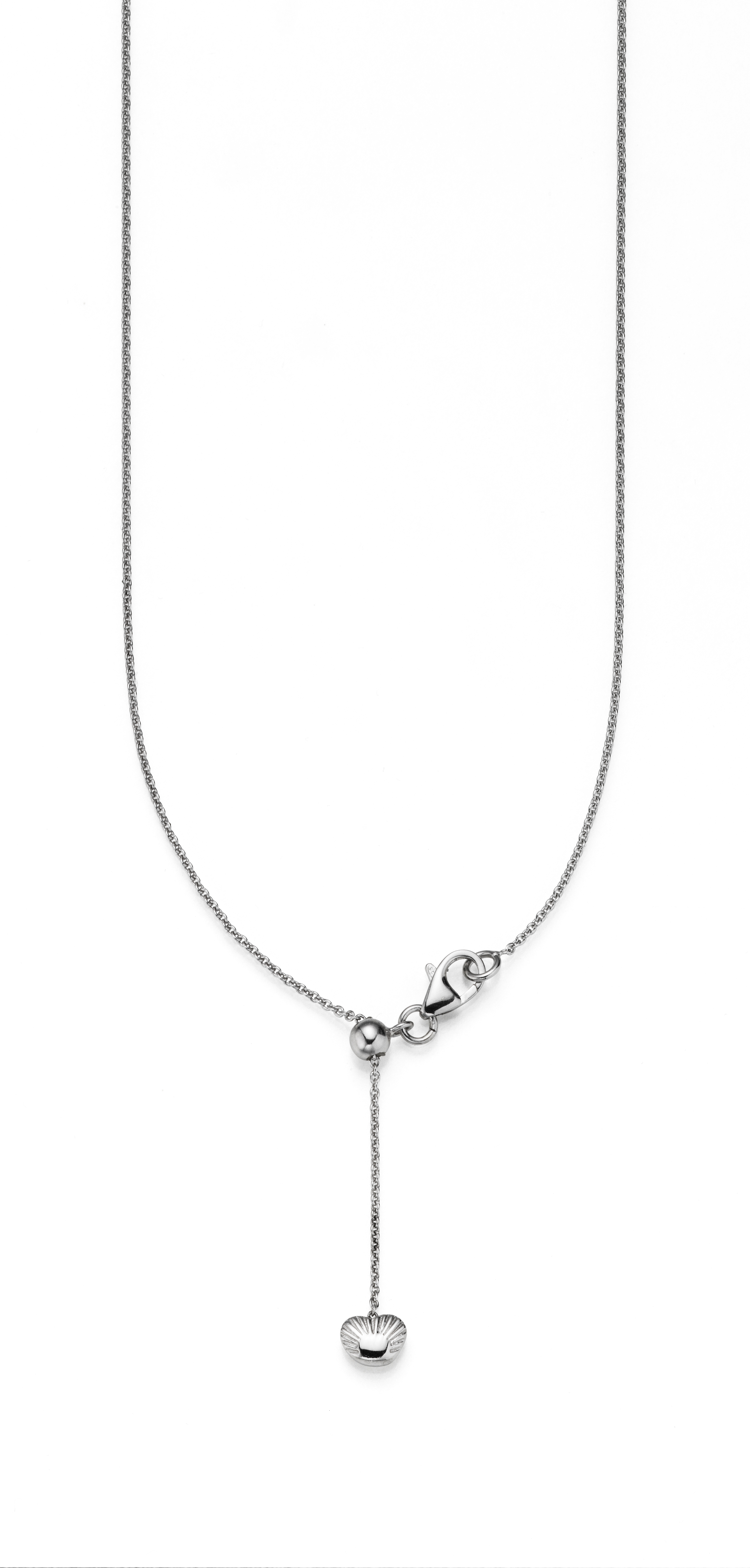 Kette mit Anhänger in Tropfenform mit Süßwasserperle und Zirkoniasteinen