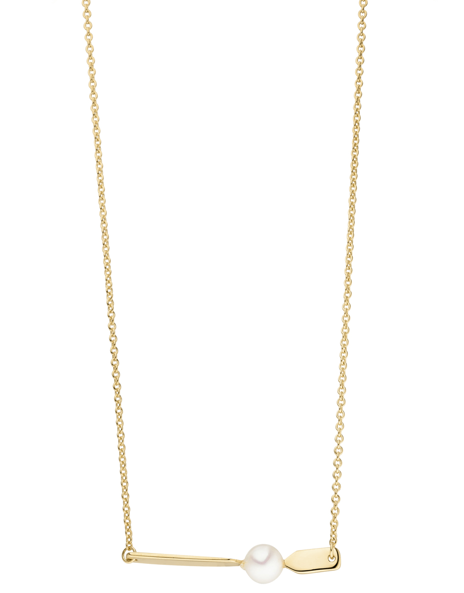 Modernes Collier verg. mit einer Süßwasserperle