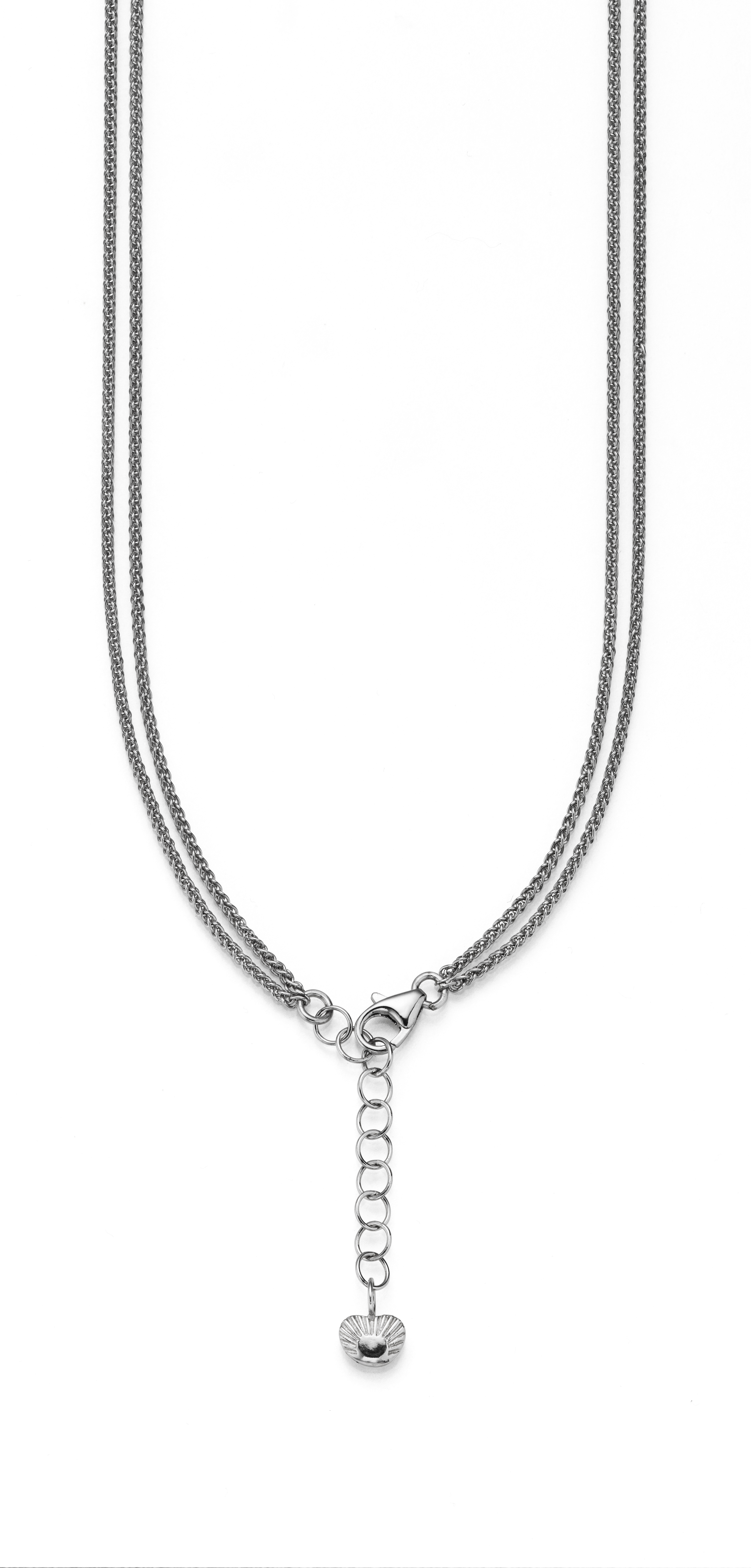 Zweireihiges Collier mit Süßwasserperle und Zirkoniastein weiß